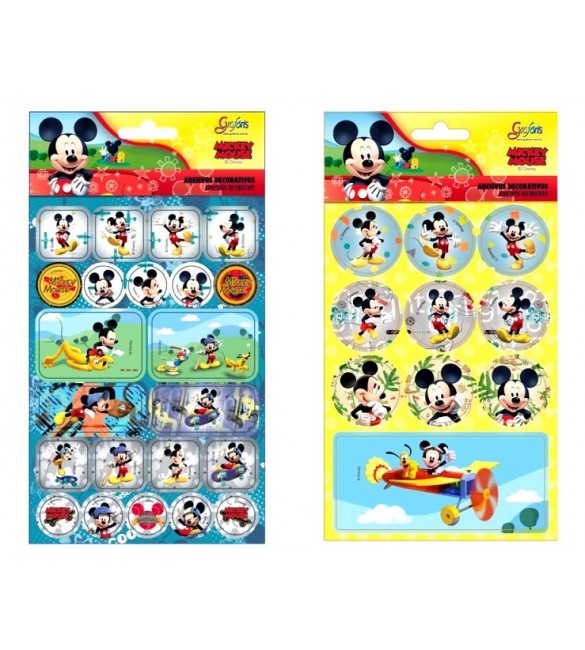 Adesivo decorativo Mickey Mouse  saquinho com 02 unidades - Grafons